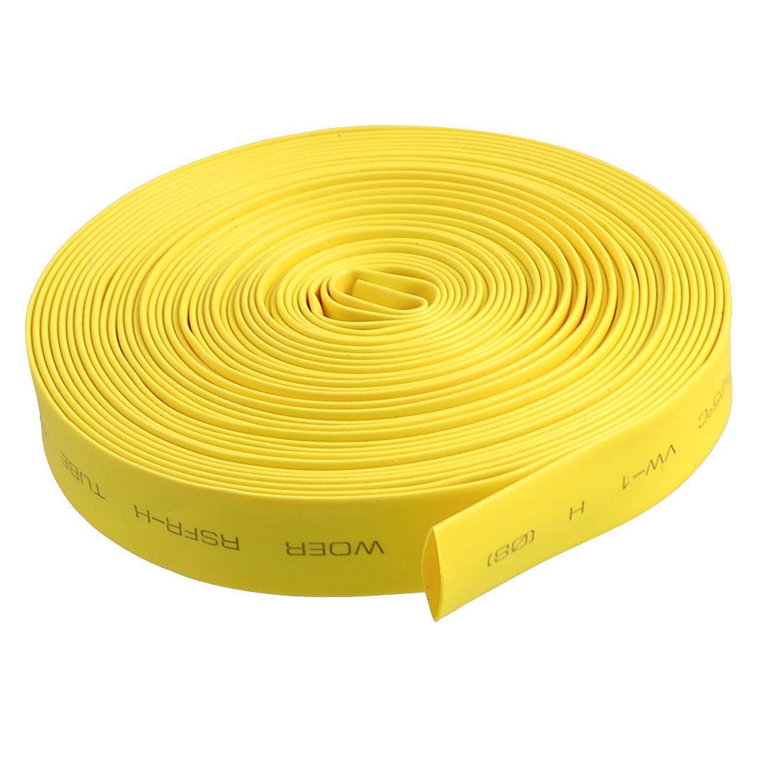 Yellow 32.8Ft 10M Long 8mm Dia Polyolefin Heat Shrinkable Tube Tubing