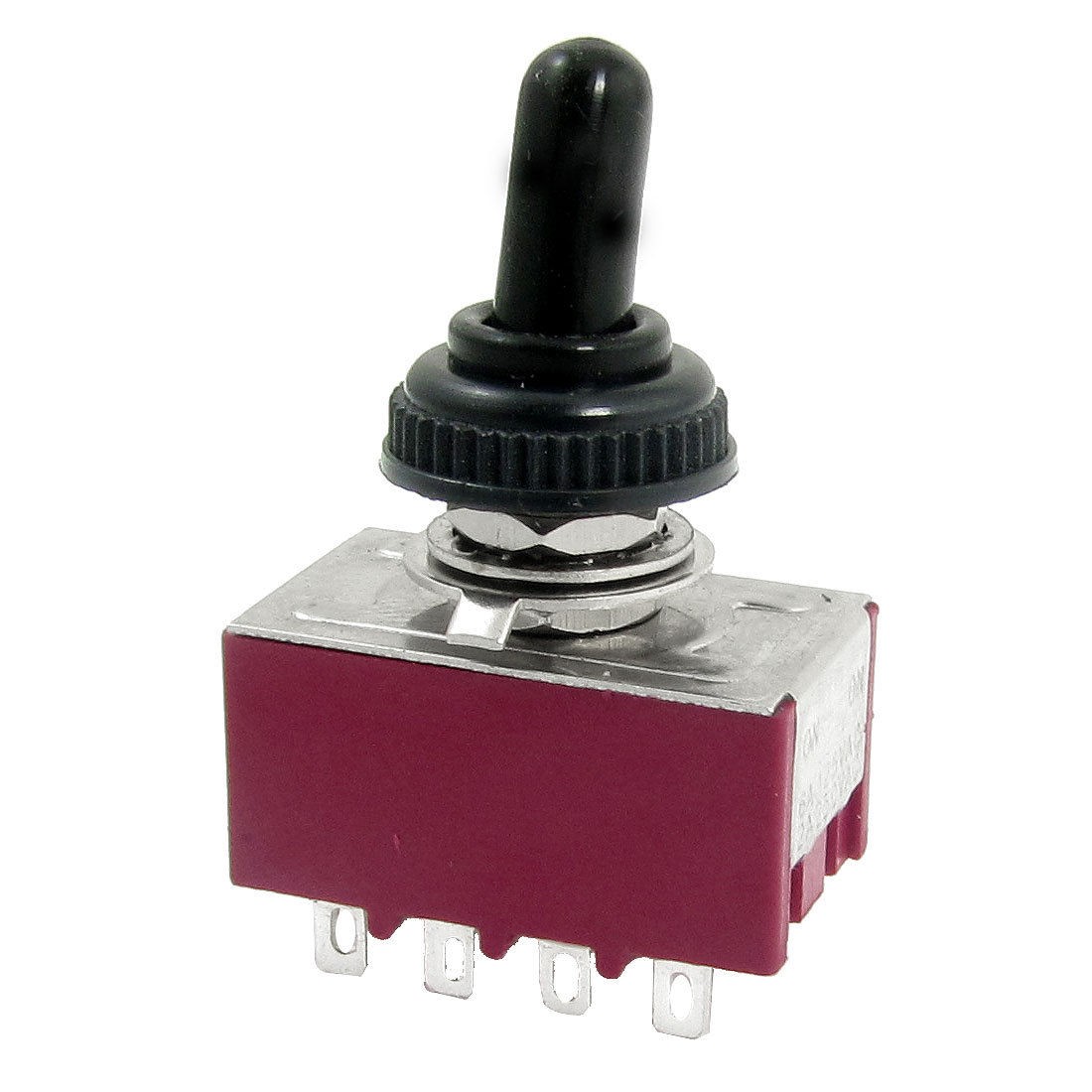 AC 250V 2A 125V 6A on/on 2 Position 4P2T 4PDT Toggle Switch w Waterproof Boot