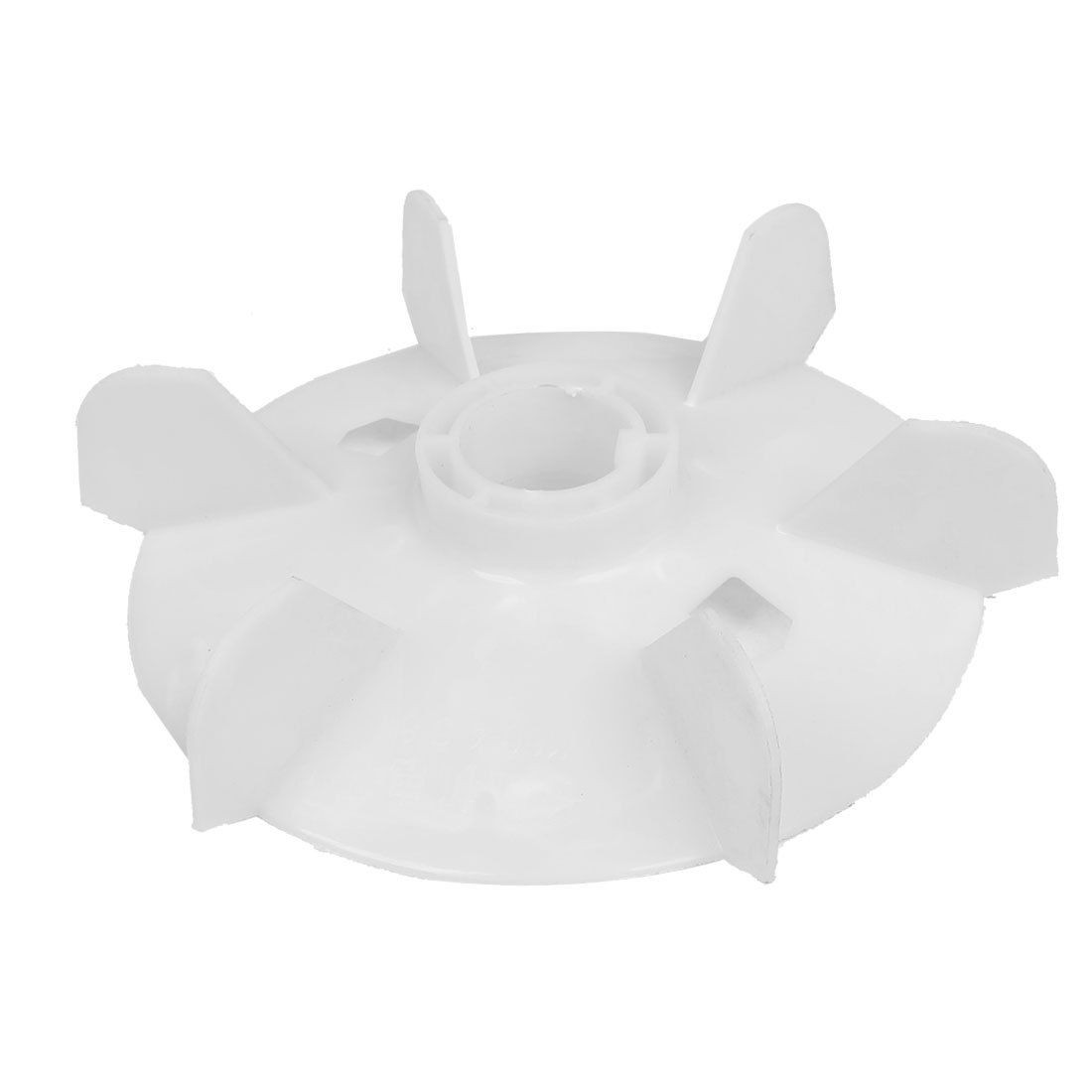 41mm Inner Hole Diameter 6 Blades Off White Plastic Motor Fan Blade Y160-4 6 8