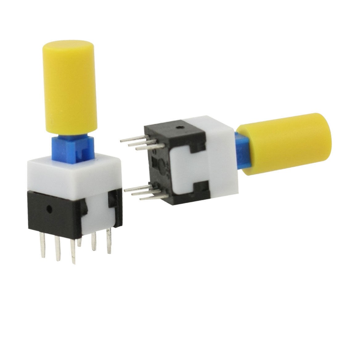 10 Pcs 8 x 8mm x 21mm Momentary Tact Tactile Push Button Switch Non Lock w Cap