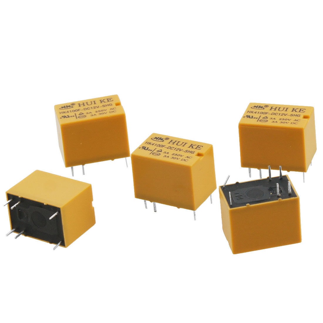 5 x HK4100F-24VDC-<wbr/>SHG DC 12V Coil SPDT 6 Pin PCB General Purpose Power Relay