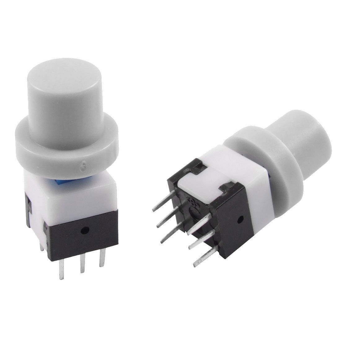 10 Pcs 8 x 8mm x 20mm PCB Tact Tactile Push Button Switch Self Lock 6 Pin w Cap