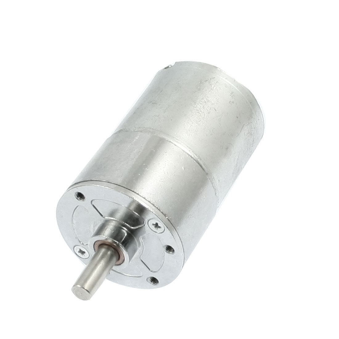DC 24V 300 RPM Cylindrical Magnetic Gear Box Motor Silver Tone 37mm Dia.