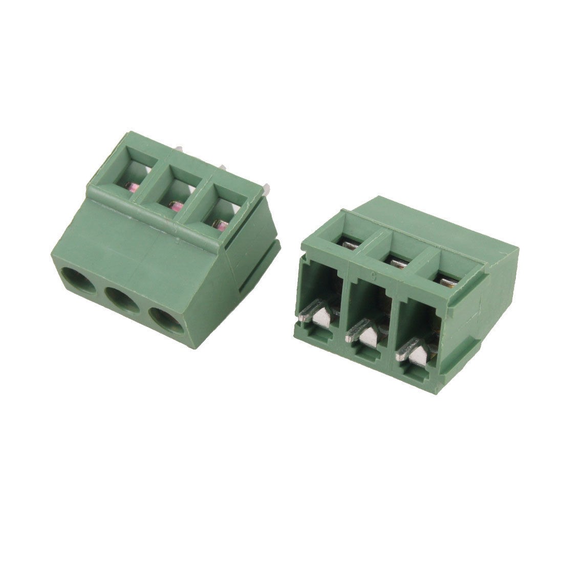 5 Pcs 3 Bent Pins 5mm Pitch Terminal Block PCB Connectors AC 300V 10A