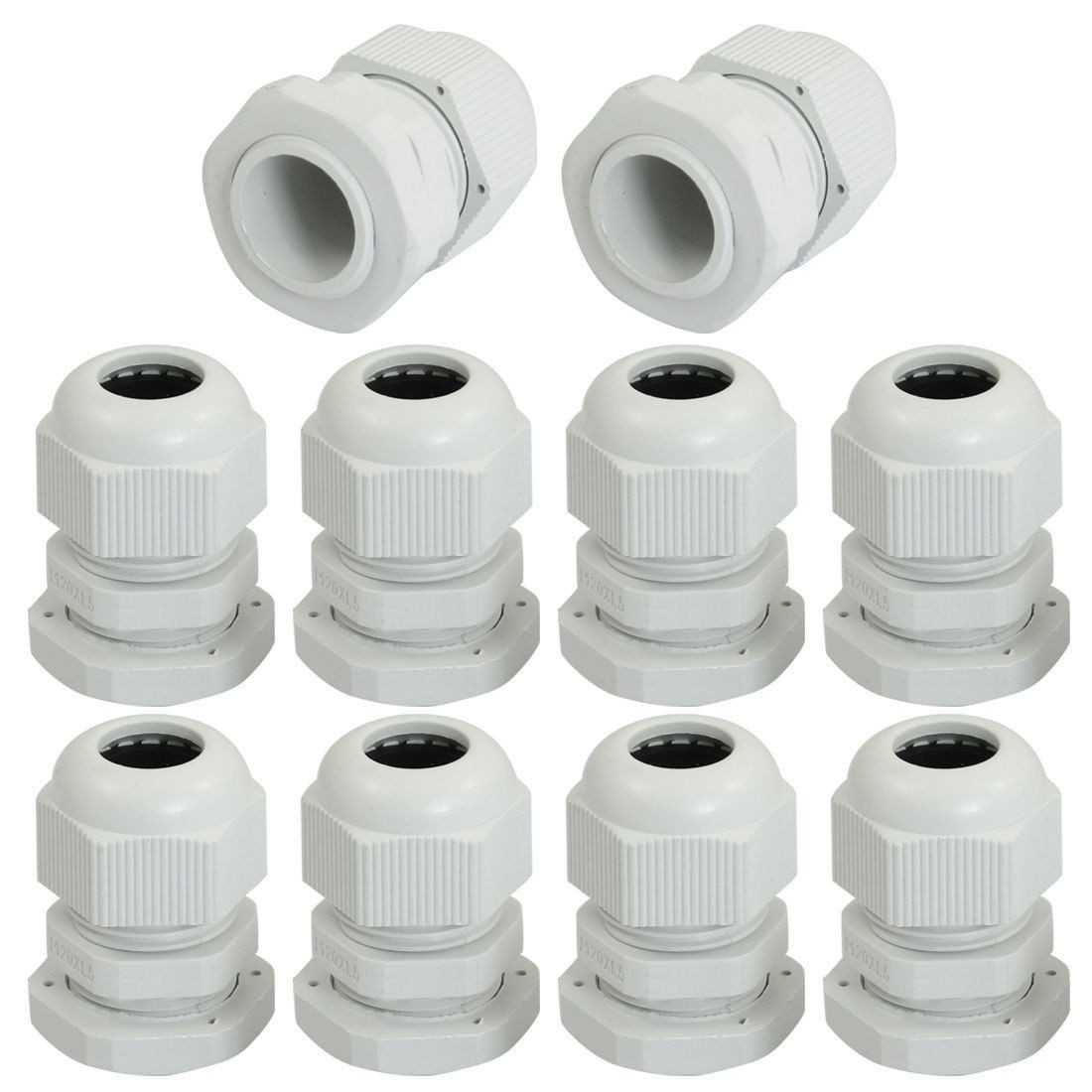 White Plastic Waterproof PG13 7-12mm Diameter Cable Gland