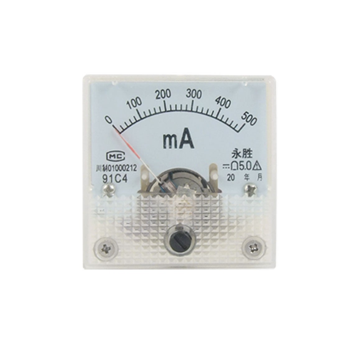 Panel Mount DC 500mA Analog Current Meter Mini Ammeter