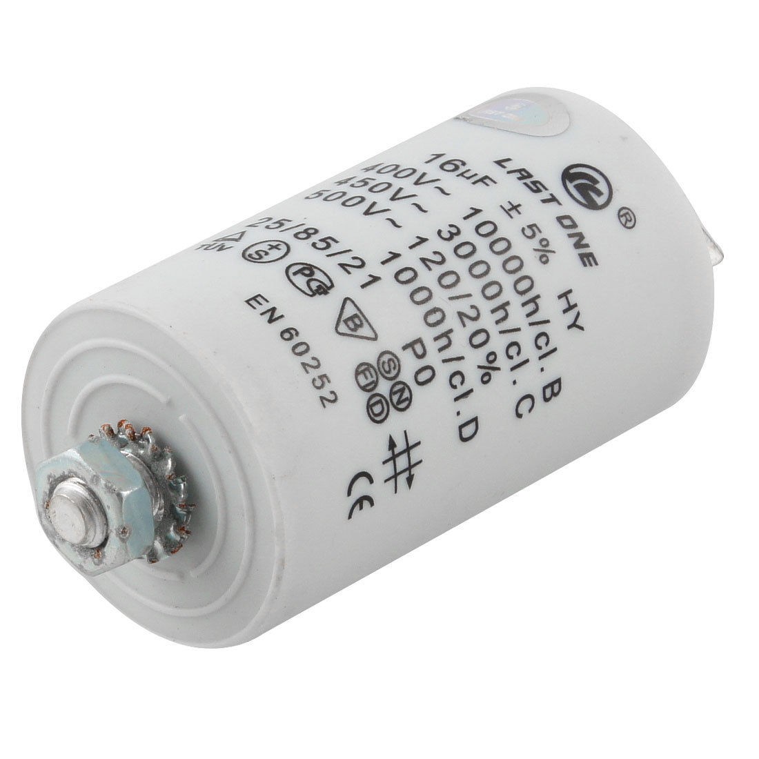 Washing Machine AC 450V 16uF 8mm Thread Non Polar Motor Running Capacitor