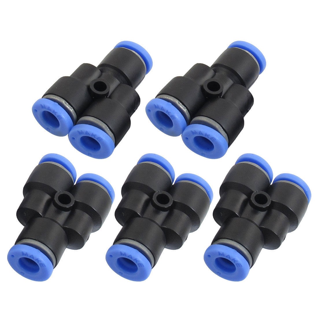 5 Pcs Air Pneumatic 6mm to 6mm Y Shaped Push in Connectors Quick Fittings