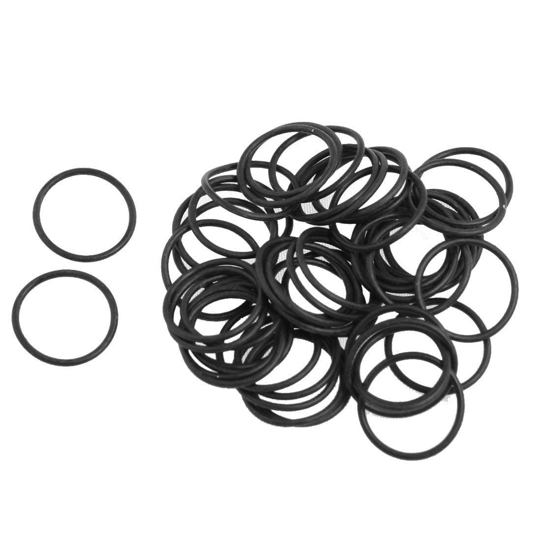 50 x 13mm Outside Dia 1mm Thick Flexible Nitrile Rubber O Ring Washer