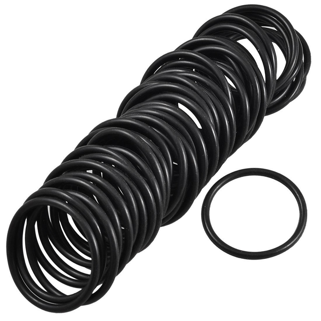 50 Pcs 45mm x 39mm x 3.5mm Mechanical Fluorine Rubber O Ring Oil Sealing Washers