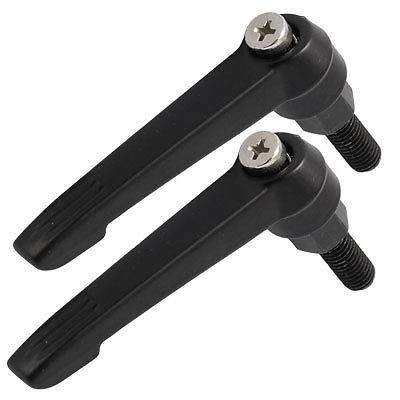 2 Pcs 8mm Dia 20mm Length Thread Metal Machine Fixing Adjustable Handles