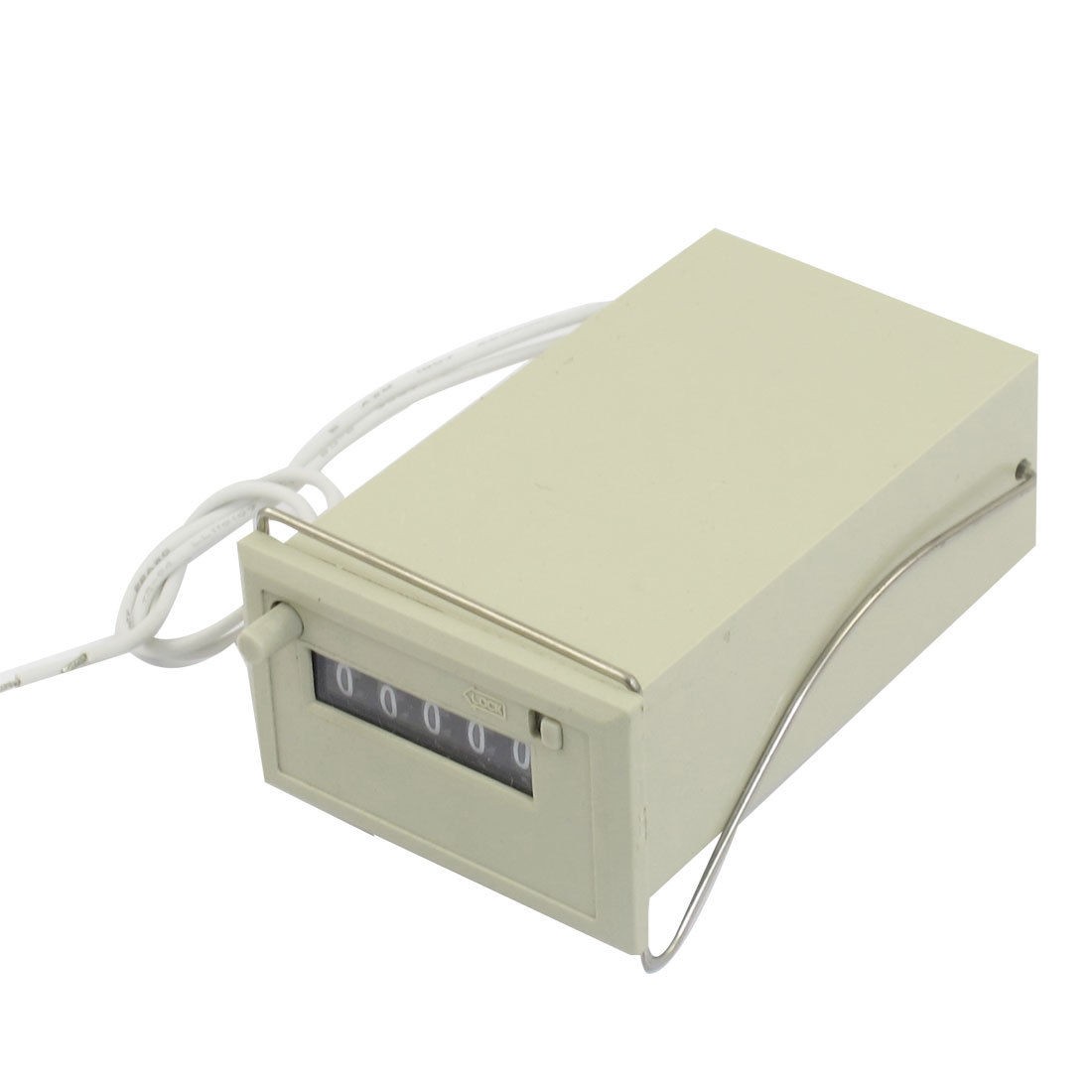 AC 220V CSK5-NKW 5 Digits 2 White Wired Electronmagnet<wbr/>ic Counter Gray