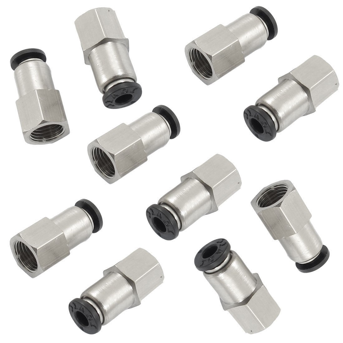 10 Pcs 1/8" PT Female Thread 4mm Push In Joint Pneumatic Quick Fittings