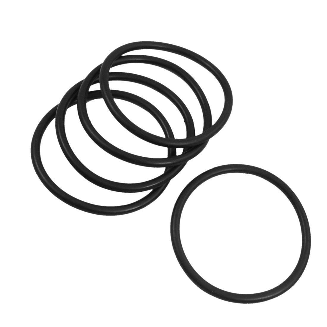 5 Pcs 75mm x 5mm Black Rubber Sealing Washers Oil Filter O Rings