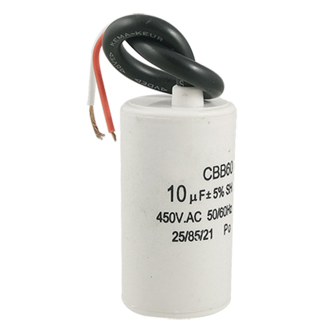 CBB60 10uF Wire Lead Cylinder Motor Run SH Capacitor AC 450V