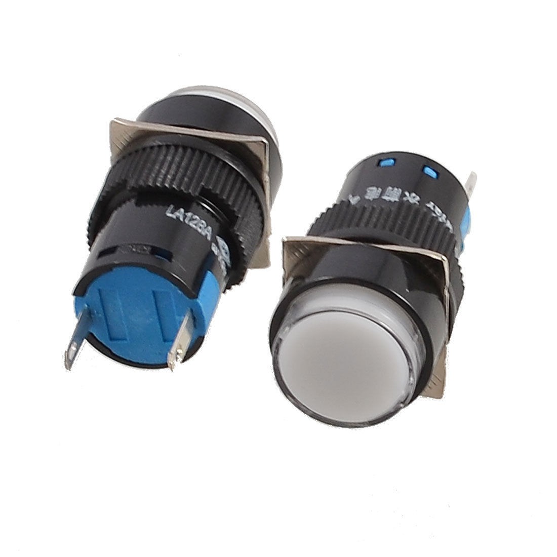 2 Pcs White Round Cap 2 Pins Fault Signal Lamp Indicator Light DC 12V Zzpri