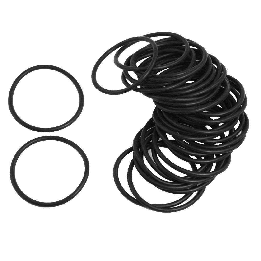 50 Pcs 40mm x 2.5mm x 35mm Mechanical Black NBR O Rings Oil Seal Washers