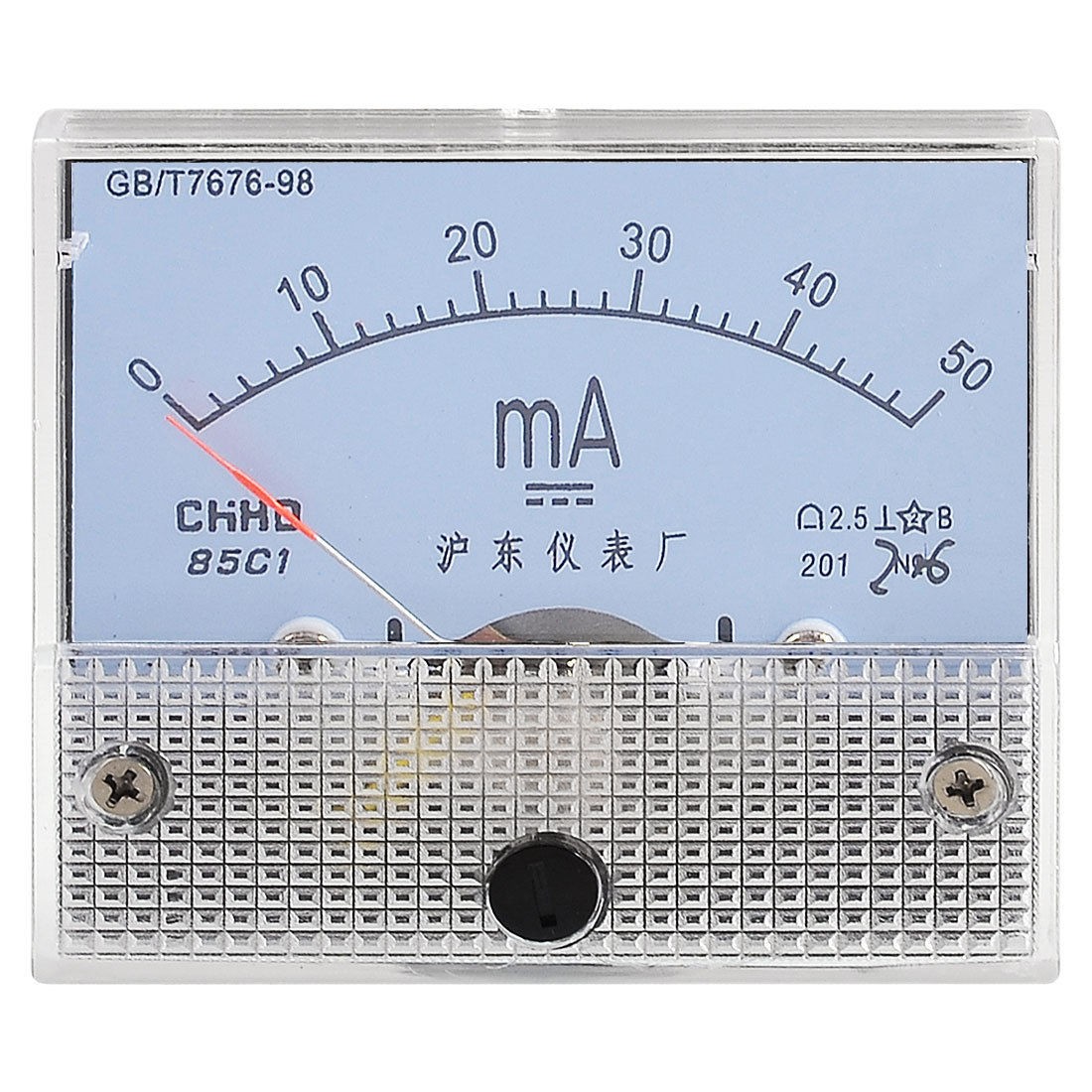 Class 2.5 Accuracy DC 0-50MA Scale Range Milli Ampere Meter Panel