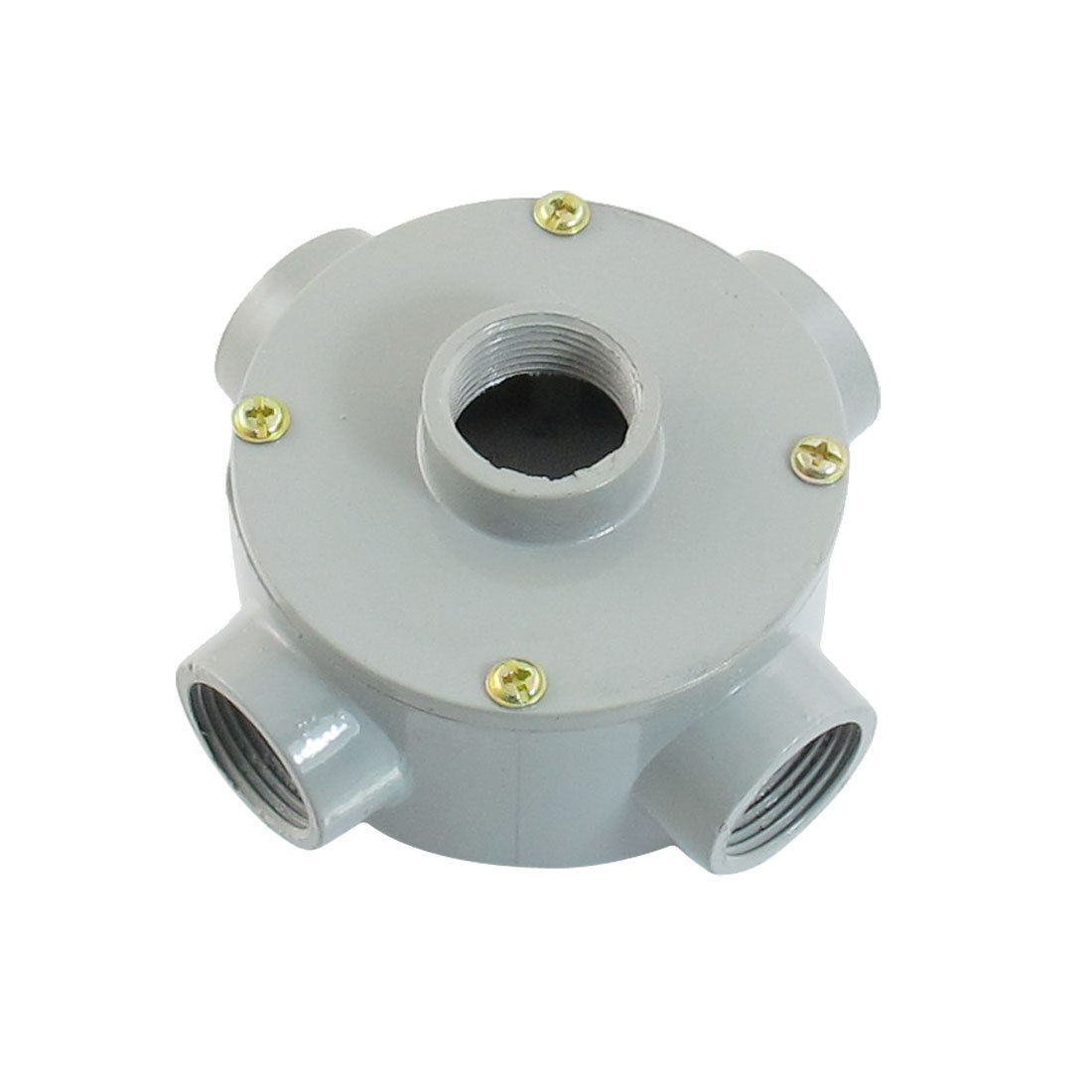 G3/4" Thread Five Holes Conduit Wiring Round Metal Junction Box