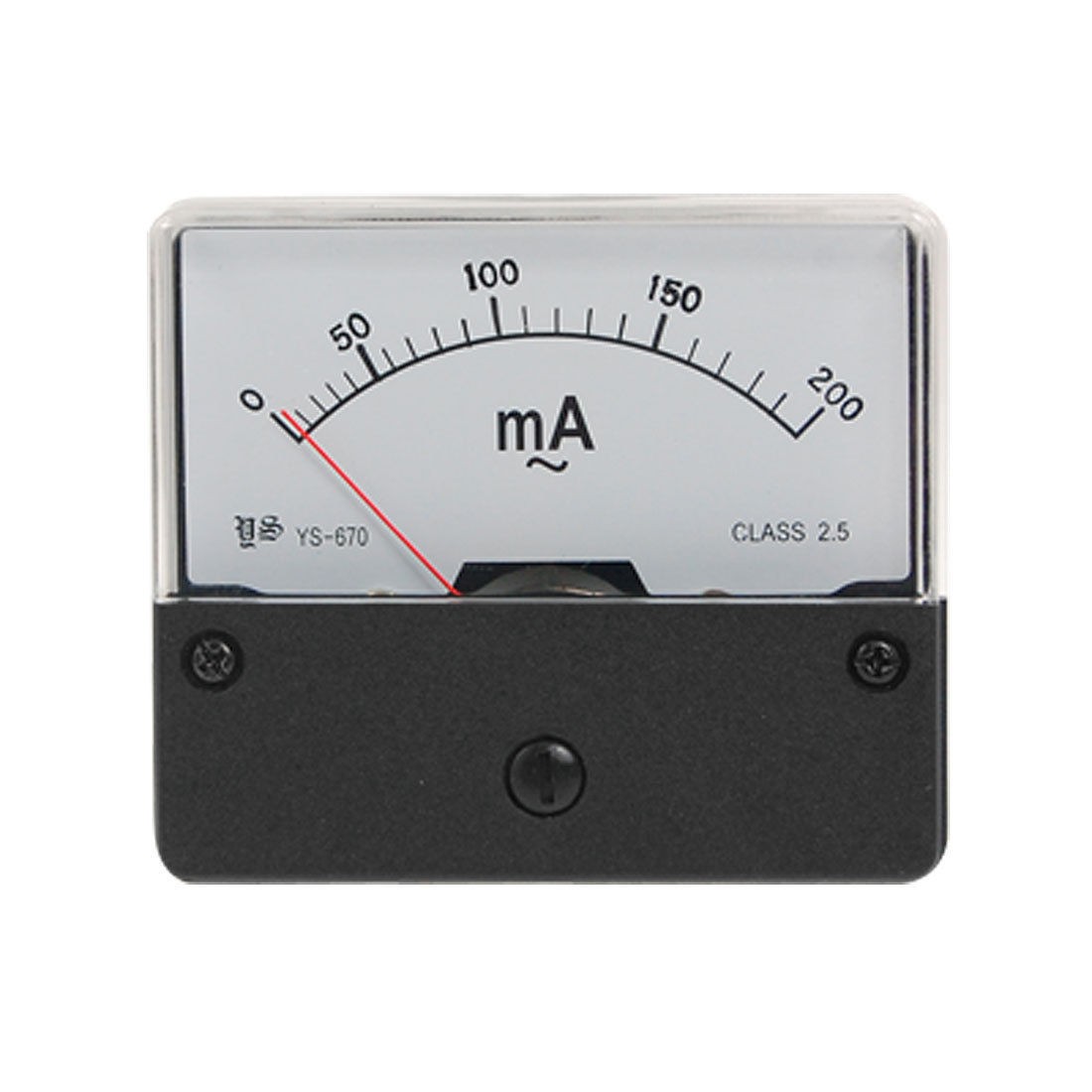Plastic Case AC 200mA Analog Ampere Panel Meter Ammeter