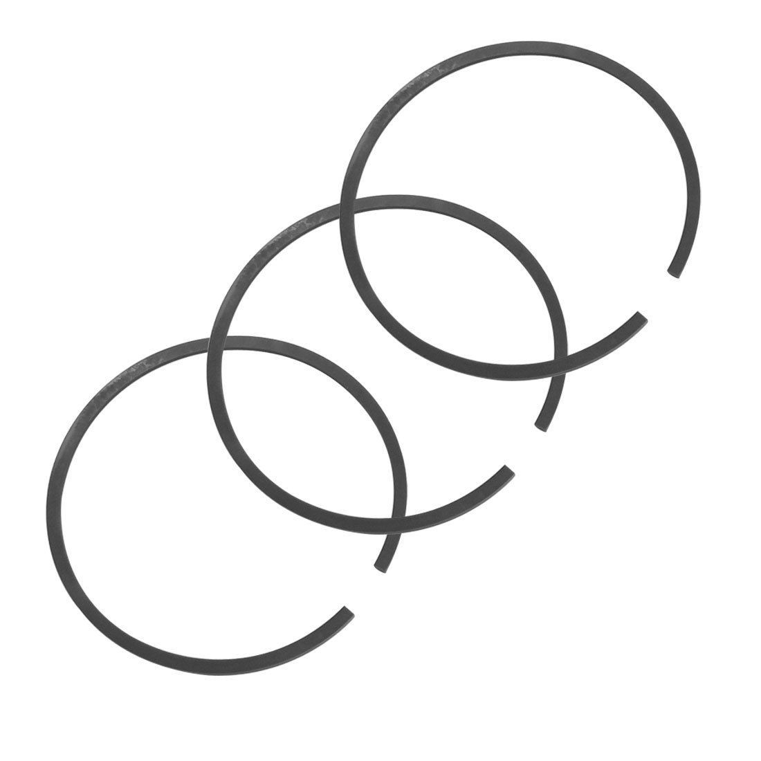 Spare Part 53mm Outside Diameter Black Metal Piston Rings Set