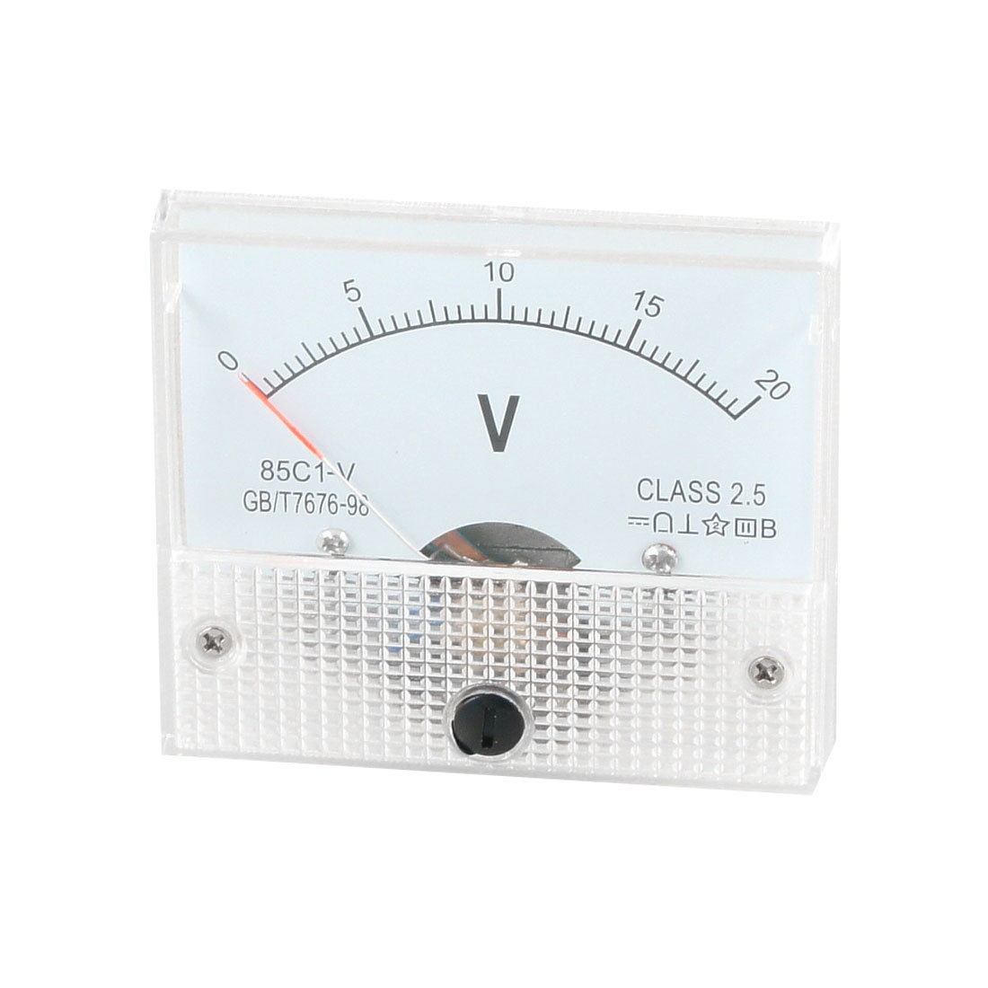 85C1 DC 0-20V Rectangle Analog Volt Panel Meter Gauge