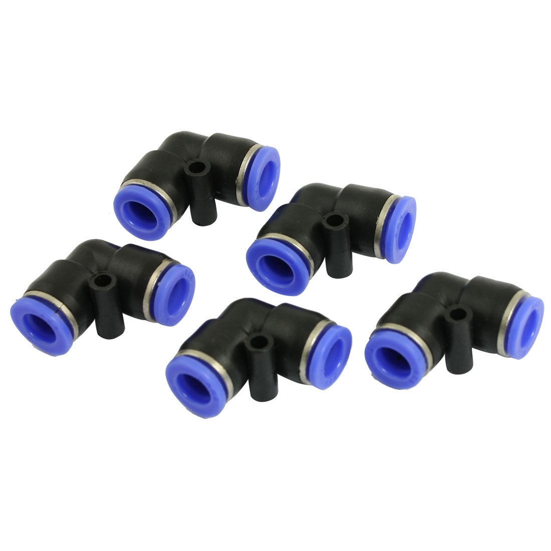 5 Pcs 8mm to 8mm L Shaped Pneumatic Push in Elbow Fittings Connector