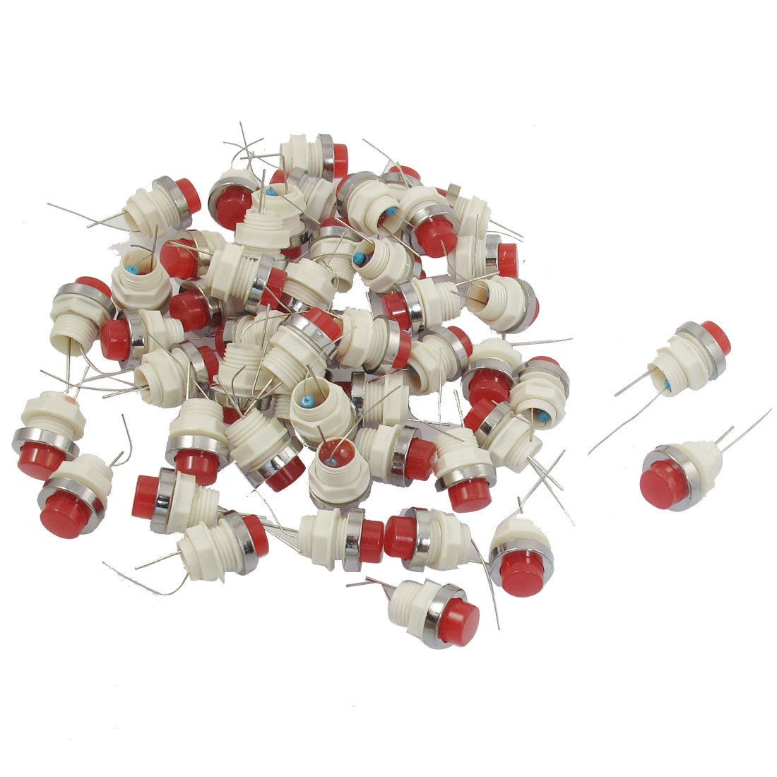 50 x DC 24V 10mm Red Flat Head LED Power Signal Indicator Pilot Light AD11-10/21