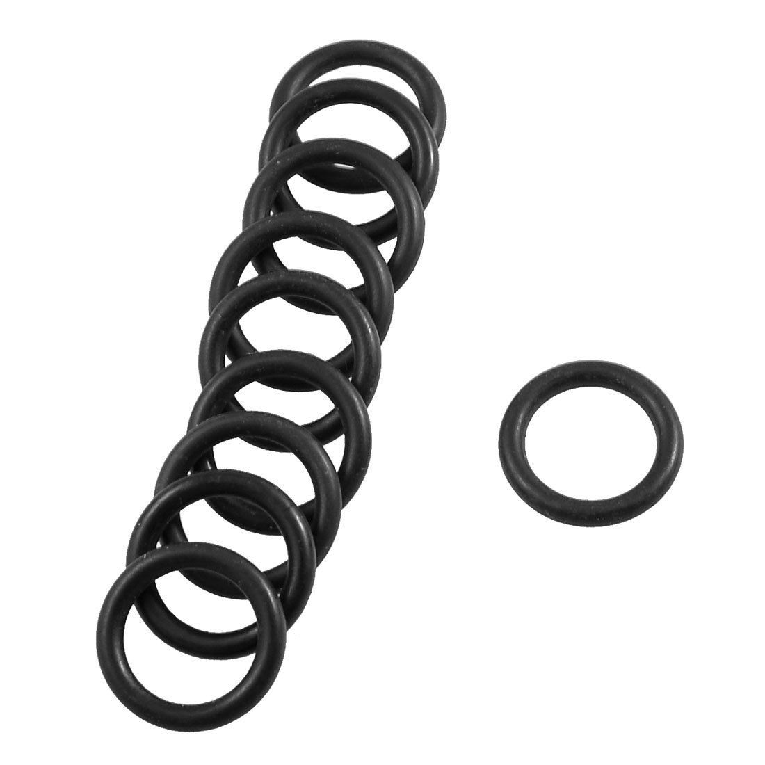 10 Pcs 21mm x 15mm x 3.1mm Rubber O Ring Oil Seal Gaskets