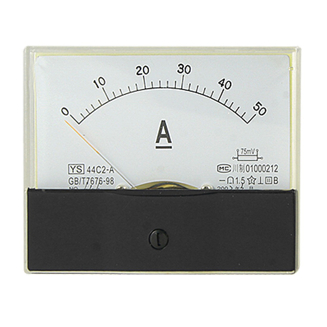 DC 0-50A Current Testing Rectangle Panel Meter Aperemeter Gauge