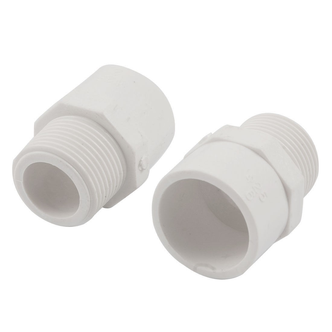 3/4" PT Male Thread PVC Water Pipe Tube Adapter Fitting 2 Pcs