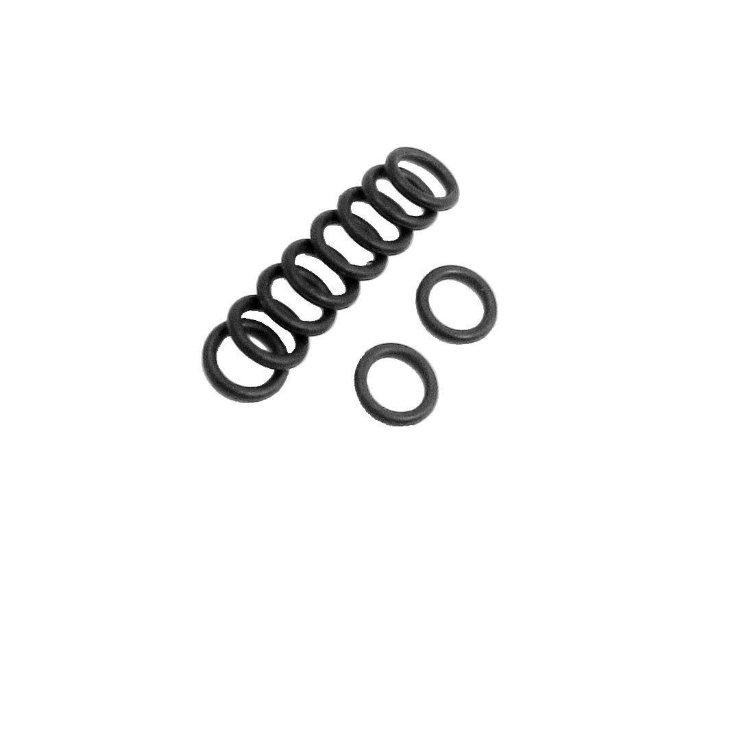 10 Pcs 12mm Outside Dia 2mm Thick Filter Rubber O Ring Seal Black
