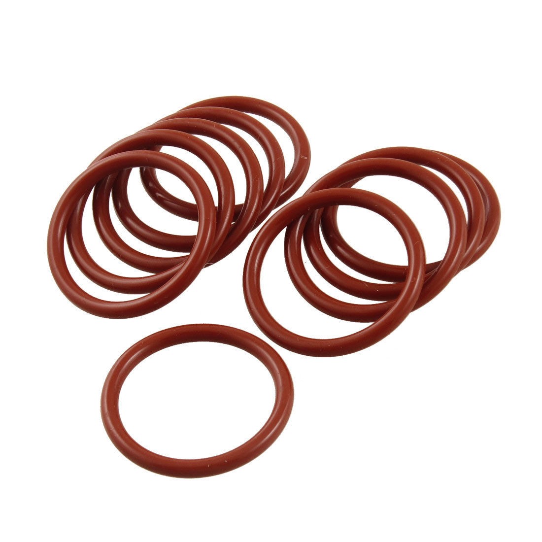 10 Pcs Brick Red Silicone O Ring Seal Gasket 29mm x 35mm x 3mm