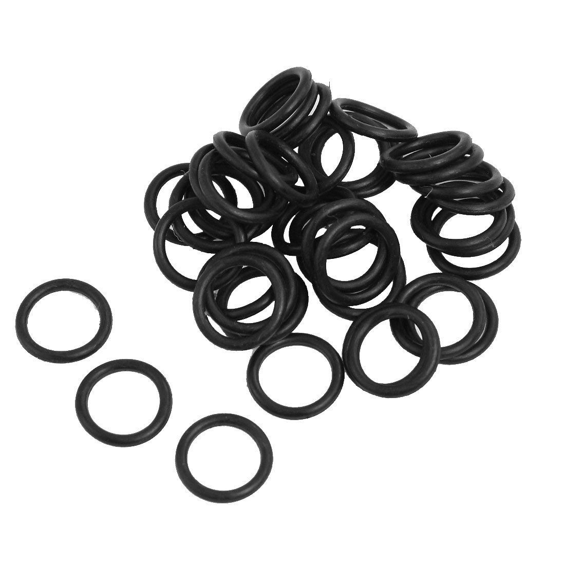 50 x Black Nitrile Rubber O Ring Grommets Seal 8.5mm x 11.5mm x 1.5mm
