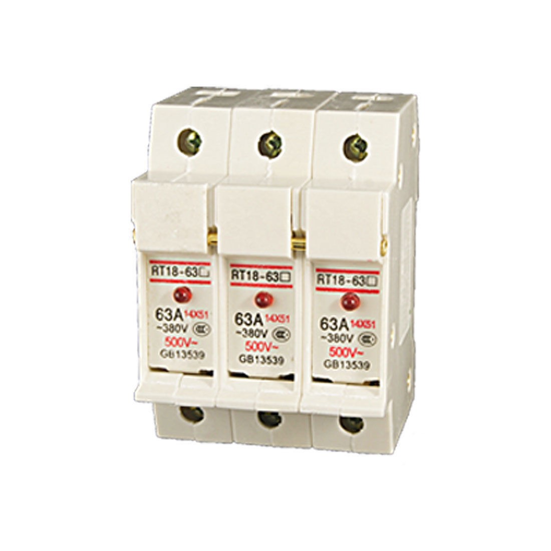 RT18-63A Three Poles 3P 14x51mm Cylindrical Fuse Holder with LED