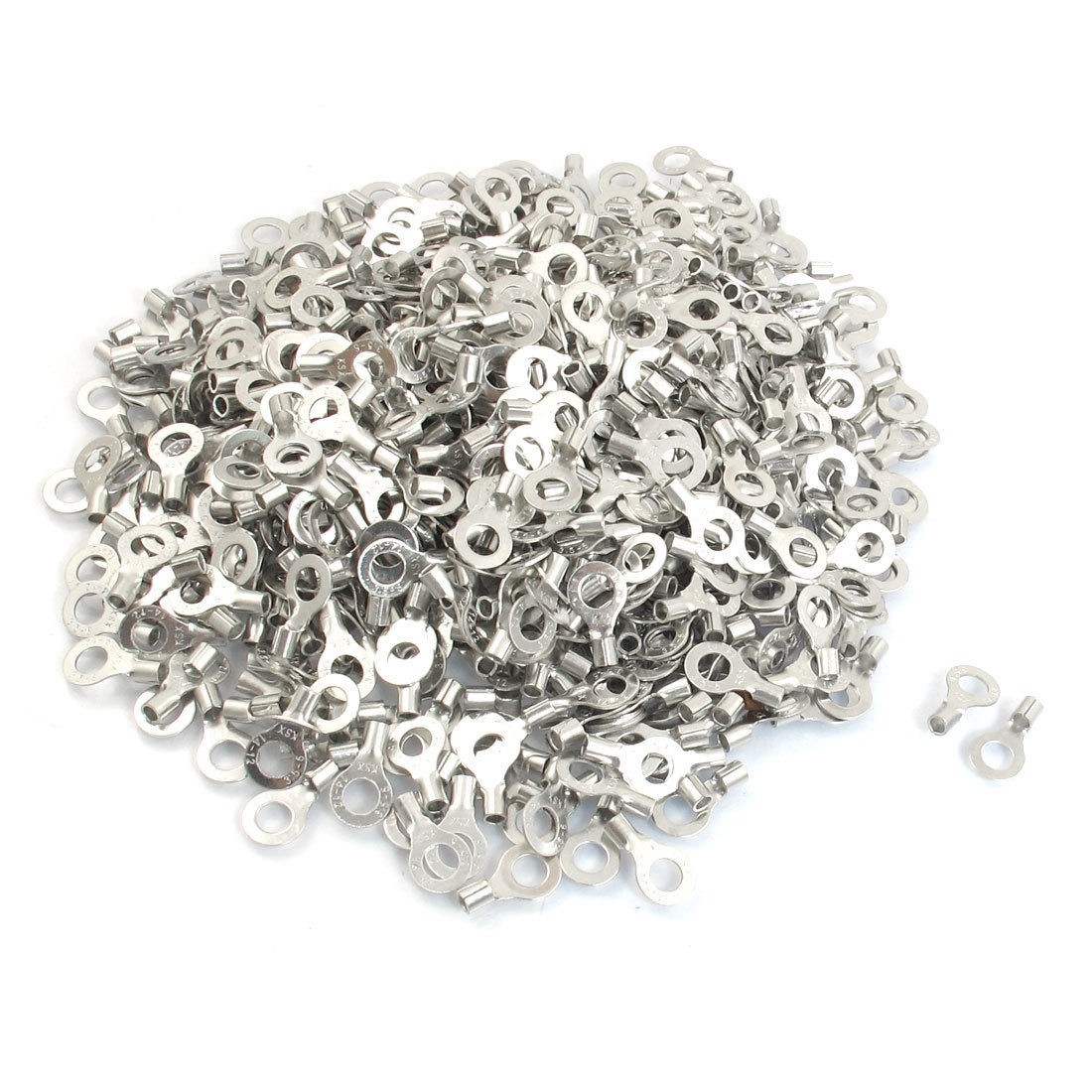 1000 Pcs RNB3 5 6 AWG 14 12 Non Insulated Ring Terminals Connectors