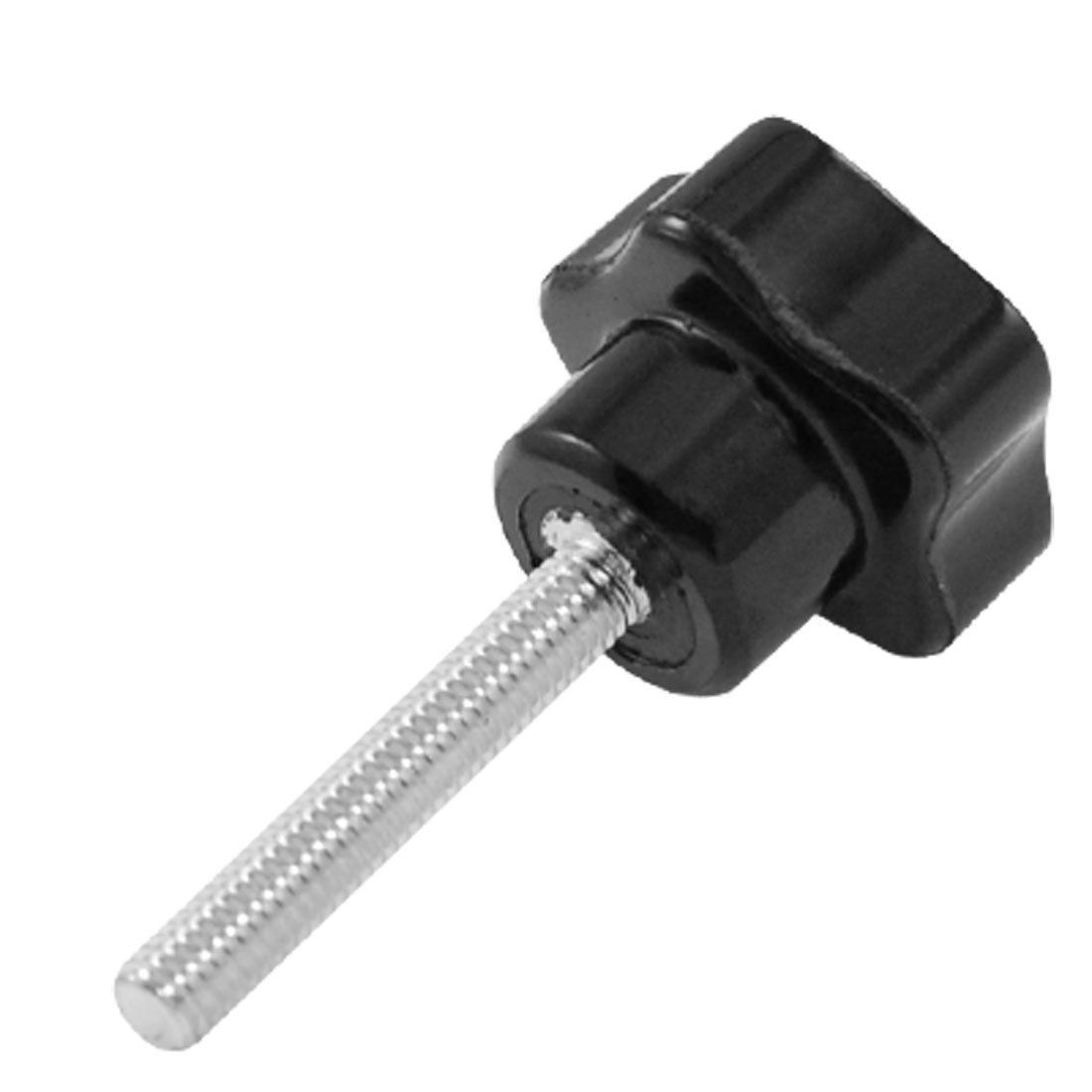 Machine Replacement 5mm x 25mm Thread Black Star Knob