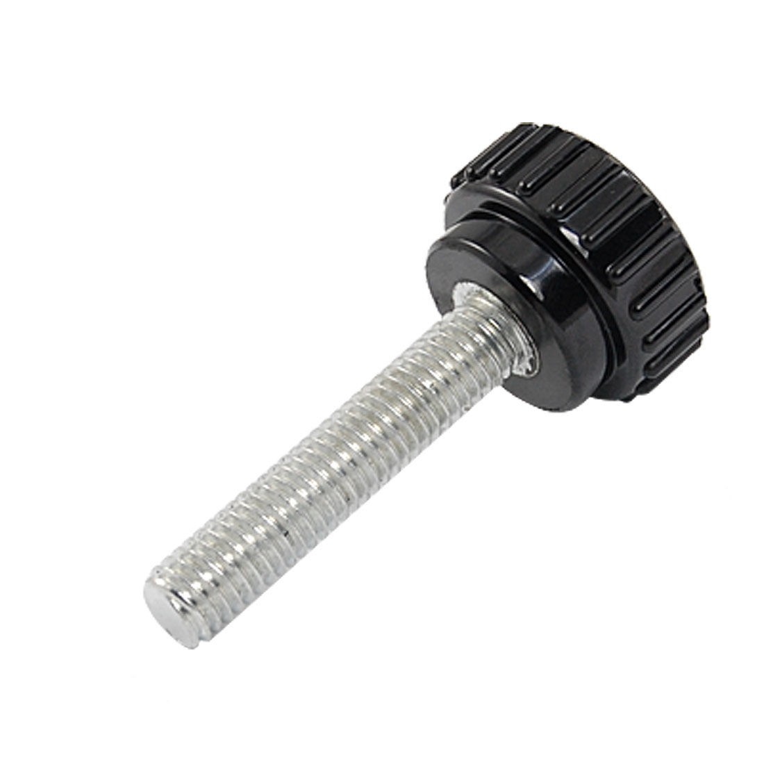 8mm Male Thread Diameter Screw On Type Knurled Knob Blk