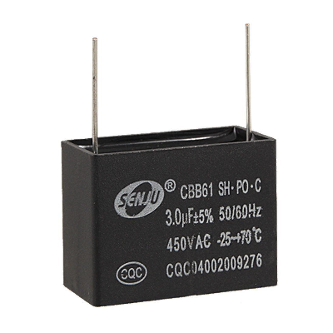 Radial Ceiling Fan Capacitor CBB61 3uf 450VAC 50/60Hz