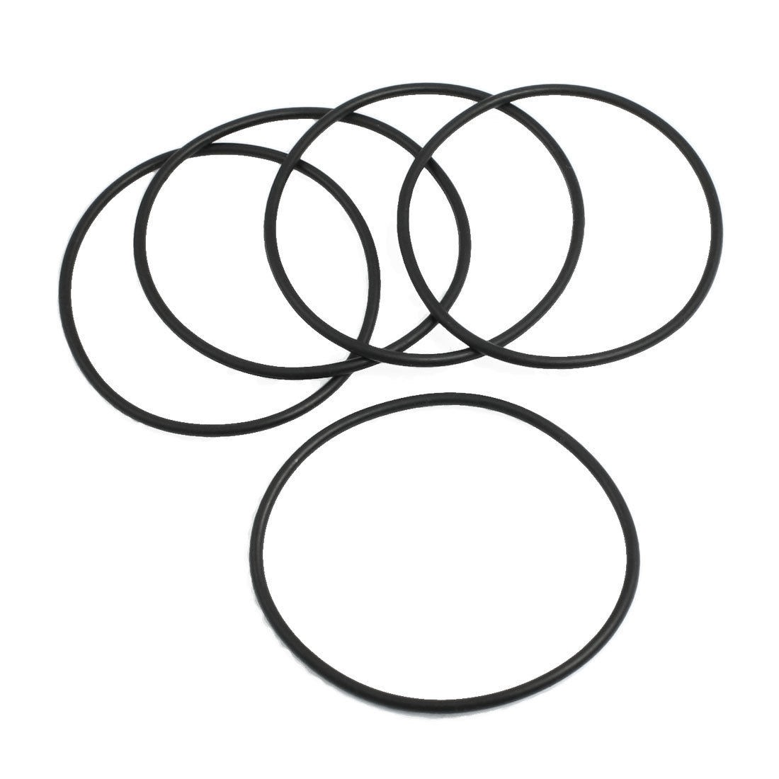 5 Pcs 65mm x 2.65mm Black Silicone O Rings Oil Seals Gaskets