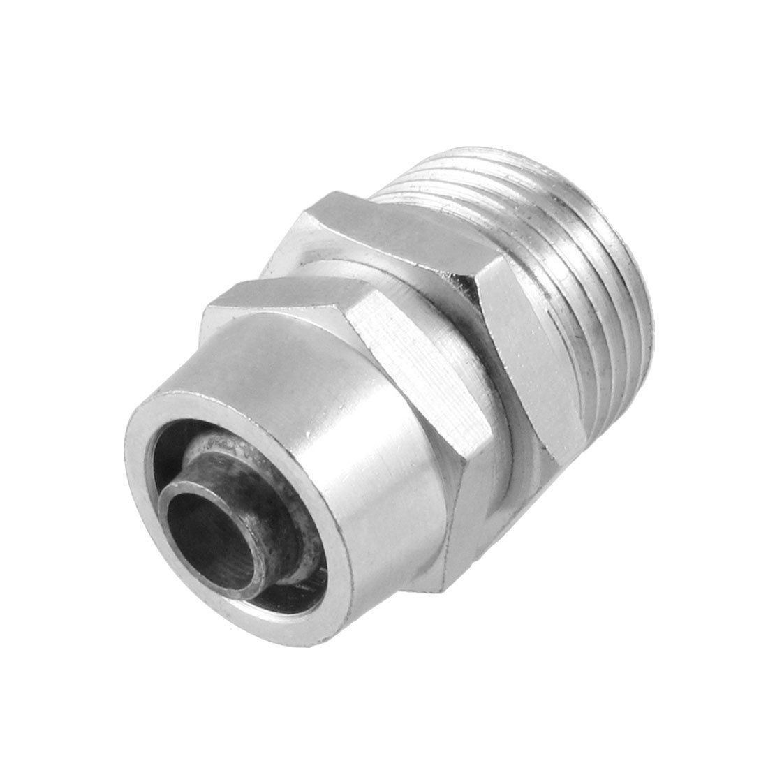 16.5mm 3/8" PT Male Thread Dia Pneumatic 10mm Air Hose Quick Coupler Connector