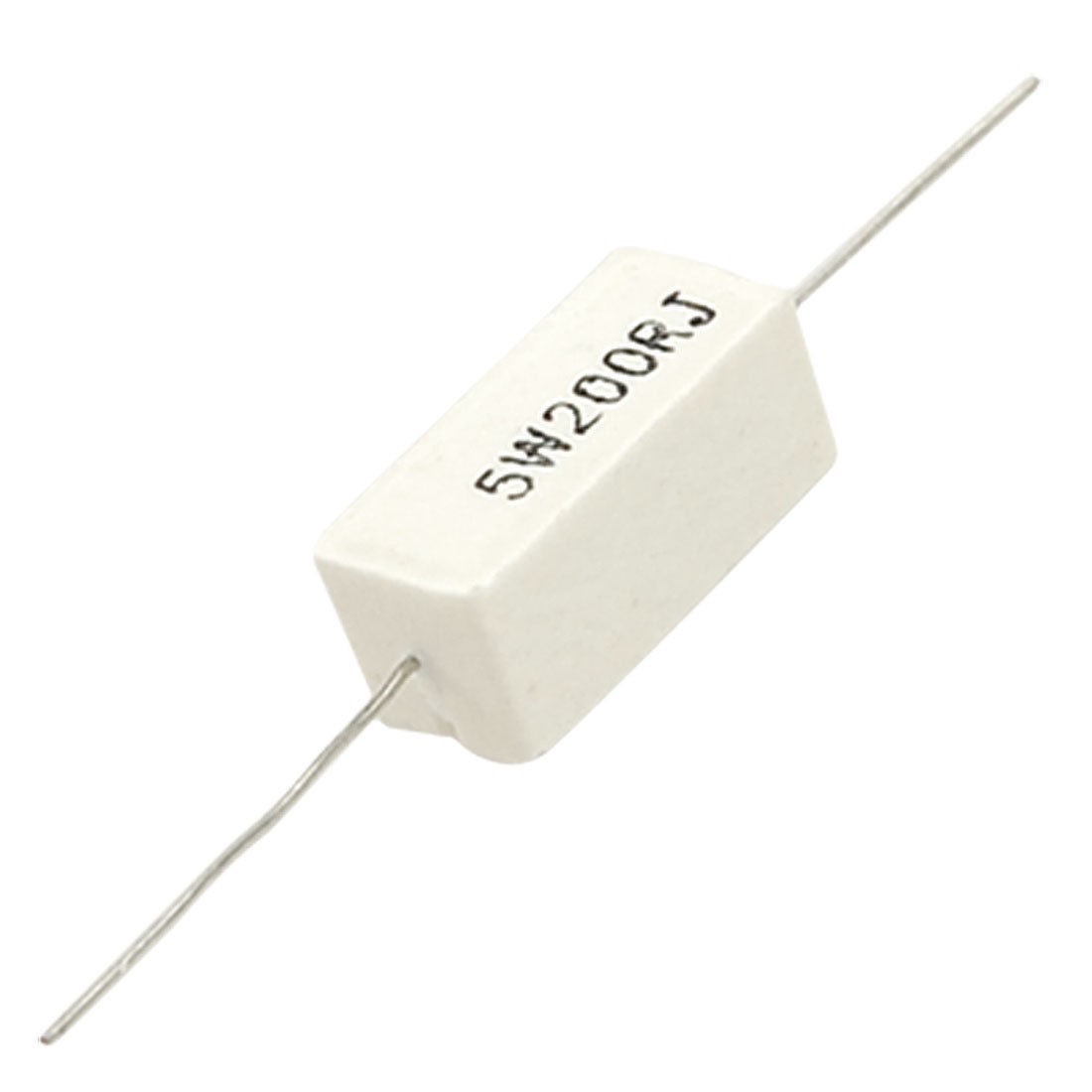 Axial Lead 200 Ohm 5W 5% Cement Power Resistor 10 Pcs