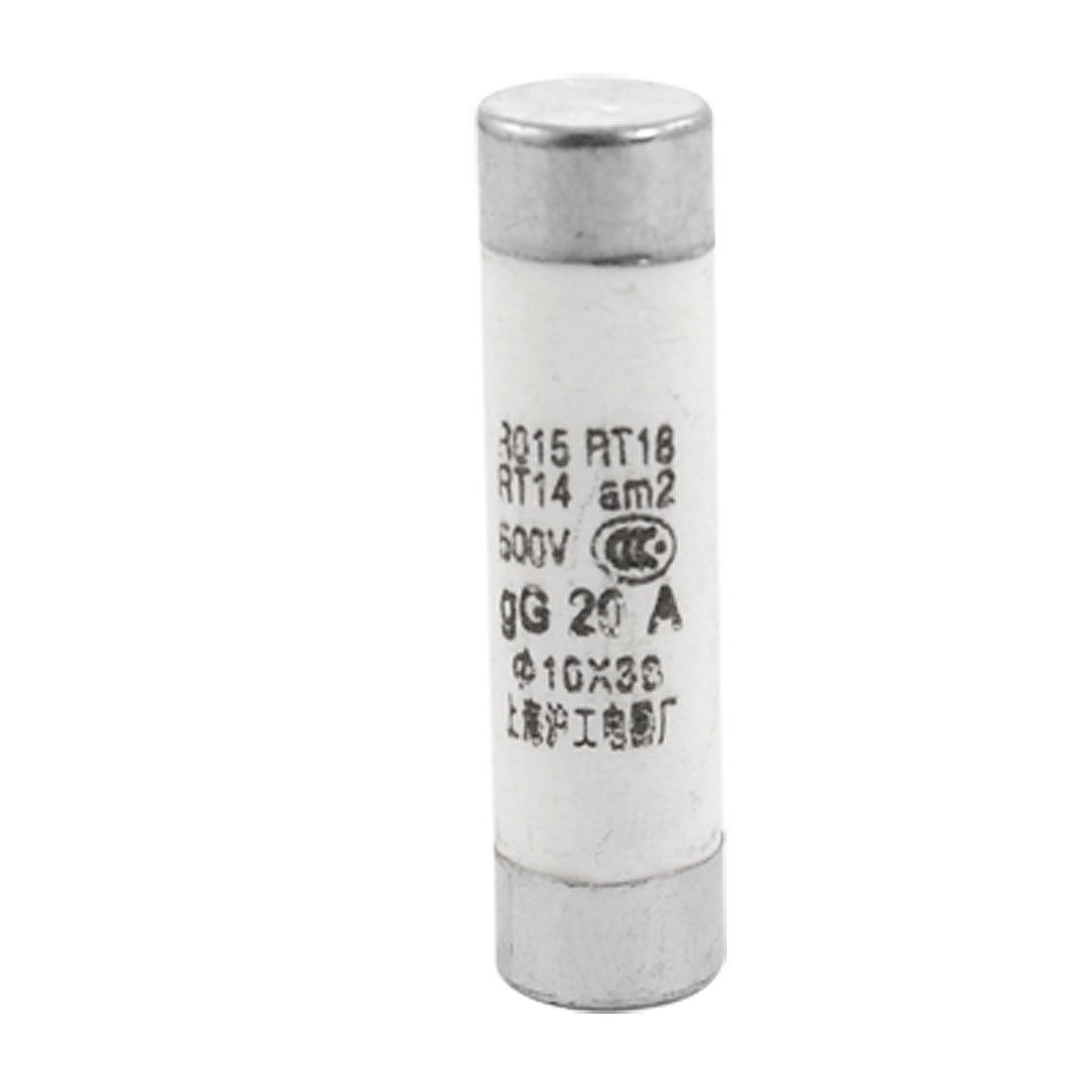 500V 20A Ceramic Tube Cylindrical Fuse Links 10 x 38mm (Bag of 20)
