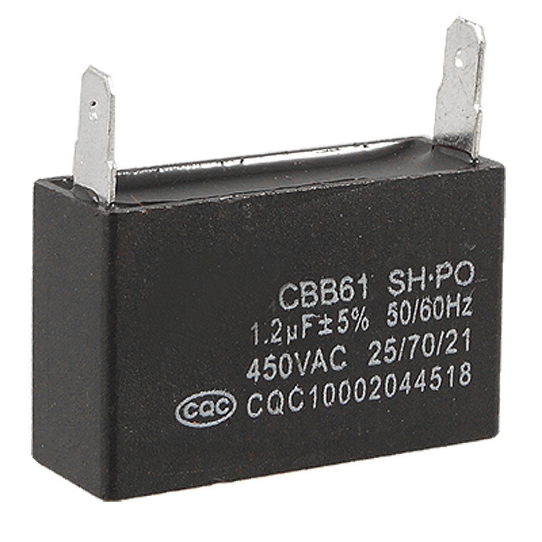 CBB61 2 Soldering Terminals Motor Run Capacitor 1.2uF 450V AC
