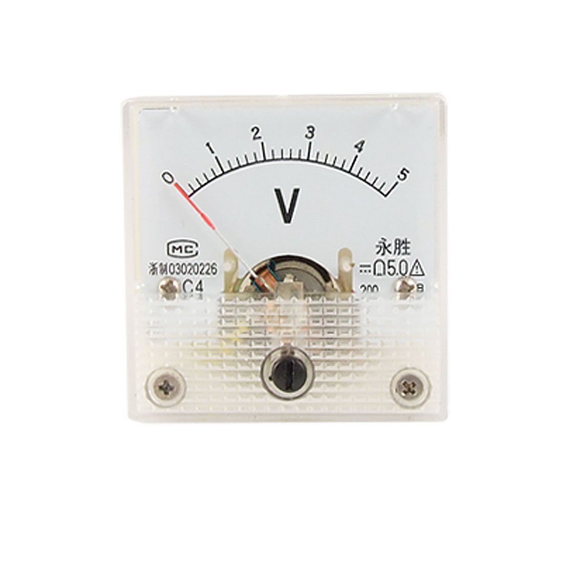 Mini Square DC 0-5V Analog Volt Panel Meter Voltmeter