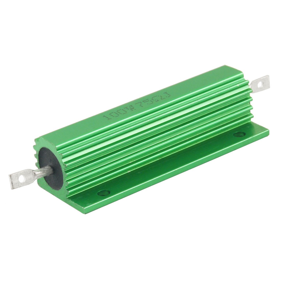 Chassis Mounted 100 Watt 75 Ohm 5% Aluminum Case Wirewound Resistor