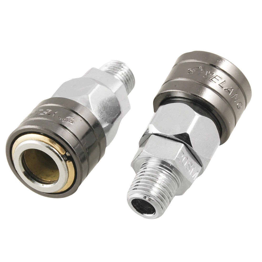 2 Pcs Pneumatic Male Thread Air Flow Quick Connecting Coupler 20SM