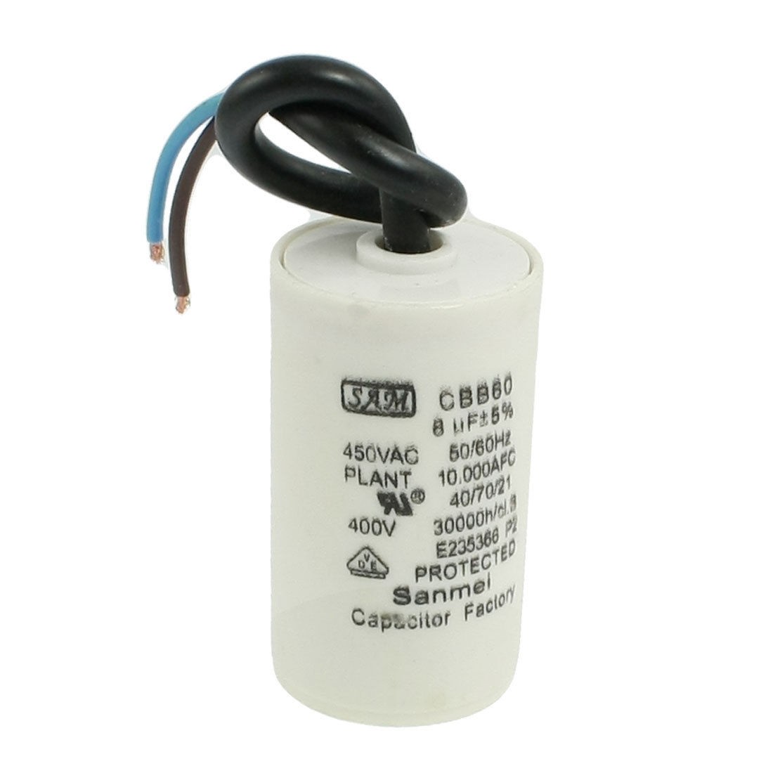 Polypropylene Film Cylinder Shaped CBB60 8uF Motor Running Capacitor