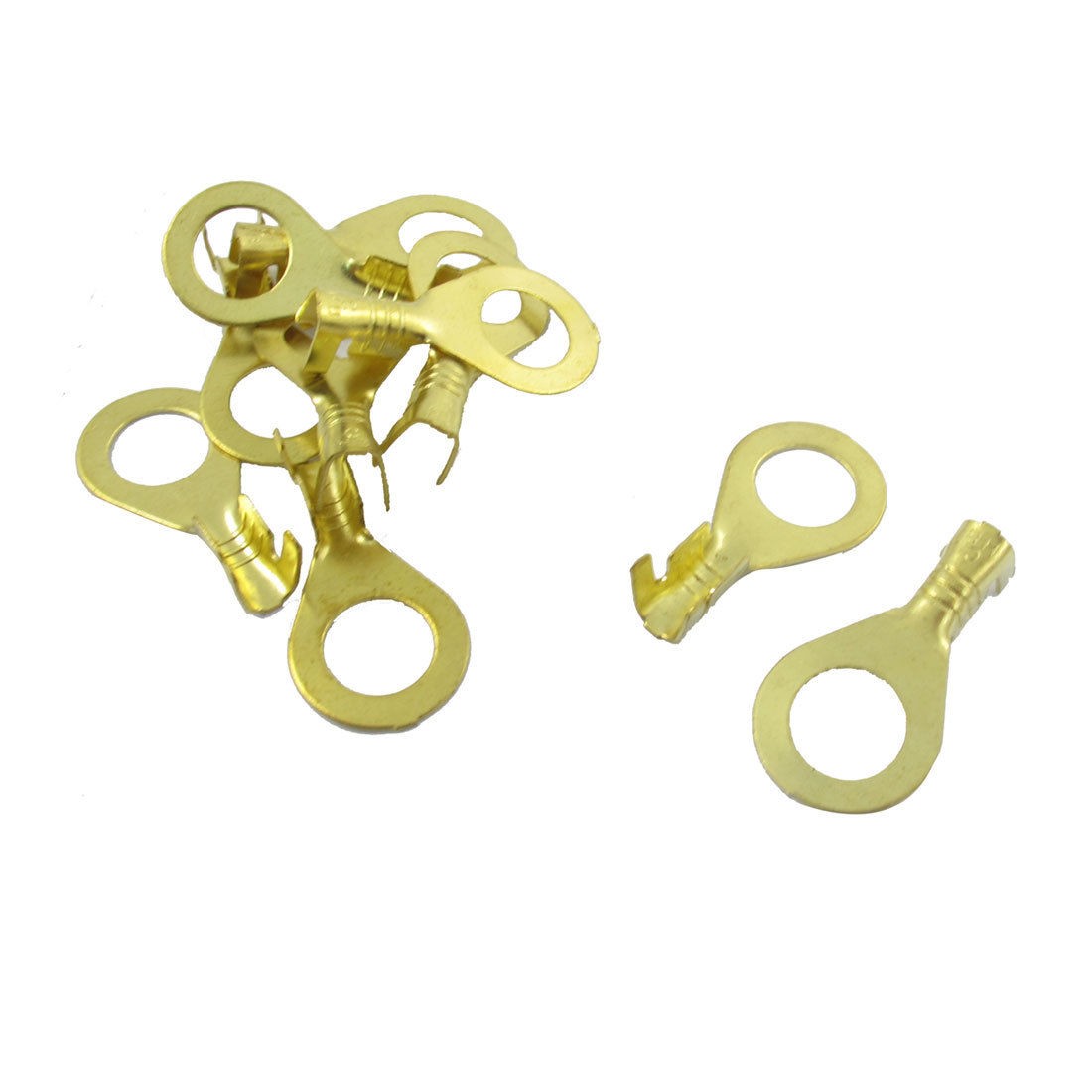 10 Pcs Wire Lug Connector Non-insulated Ring Terminal for 6mm Diameter Stud