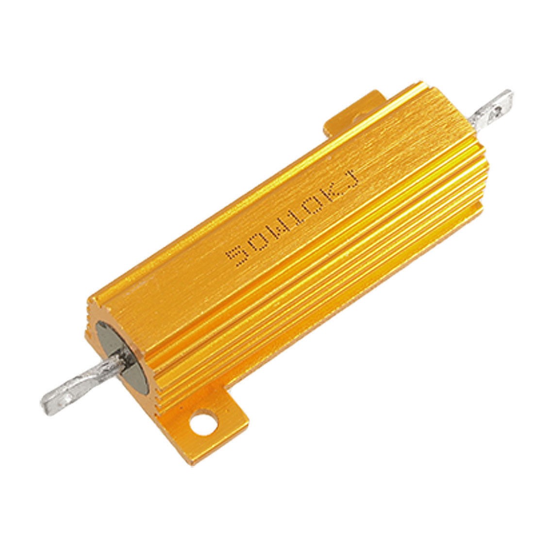 Screw Tab 10K Ohms 5% 50W Power Aluminum Shell Case Wirewound Resistor